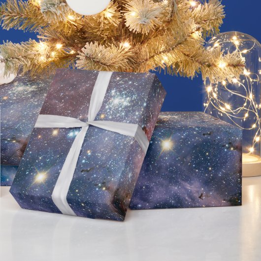 Red & Blue Carina Nebula Hubble Telescope Geschenkpapier (Feiertage)