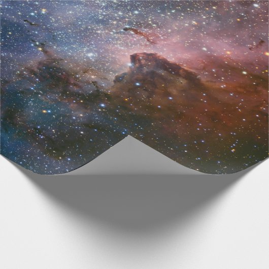 Red & Blue Carina Nebula Hubble Telescope Geschenkpapier (Ecke)