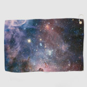Red & Blue Carina Nebula Hubble Telescope Golfhandtuch (Horizontal)