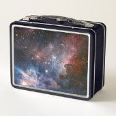 Red & Blue Carina Nebula Hubble Telescope Metall Brotdose (Rückseite)