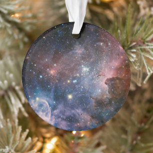 Red & Blue Carina Nebula Hubble Telescope Ornament