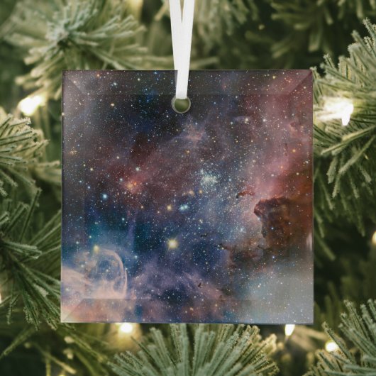 Red & Blue Carina Nebula Hubble Telescope Ornament Aus Glas (Insitu)