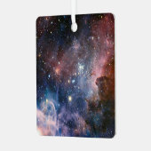Red & Blue Carina Nebula Hubble Telescope Ornament Aus Metall (Vorderseite links)