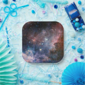 Red & Blue Carina Nebula Hubble Telescope Pappteller (Party)