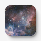 Red & Blue Carina Nebula Hubble Telescope Pappteller (Vorderseite)