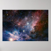 Red & Blue Carina Nebula Hubble Telescope Poster (Vorne)