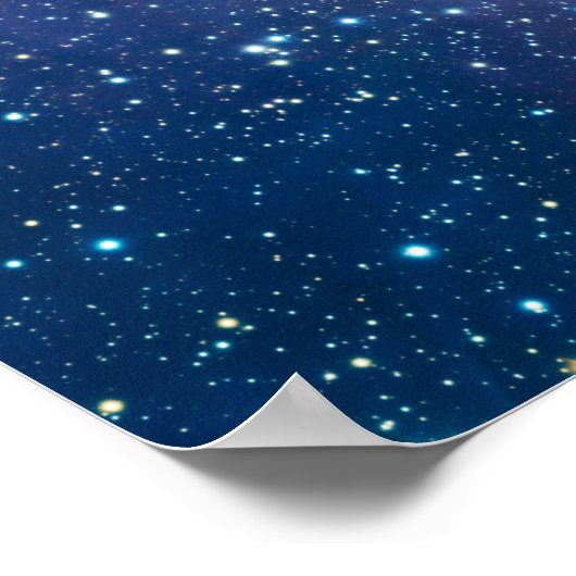Red & Blue Carina Nebula Hubble Telescope Poster (Ecke)