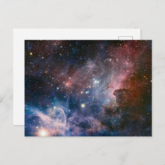 Red & Blue Carina Nebula Hubble Telescope Postkarte (Vorne/Hinten)