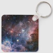 Red & Blue Carina Nebula Hubble Telescope Schlüsselanhänger (Rückseite)