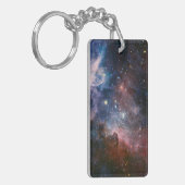 Red & Blue Carina Nebula Hubble Telescope Schlüsselanhänger (Vorderseite links)