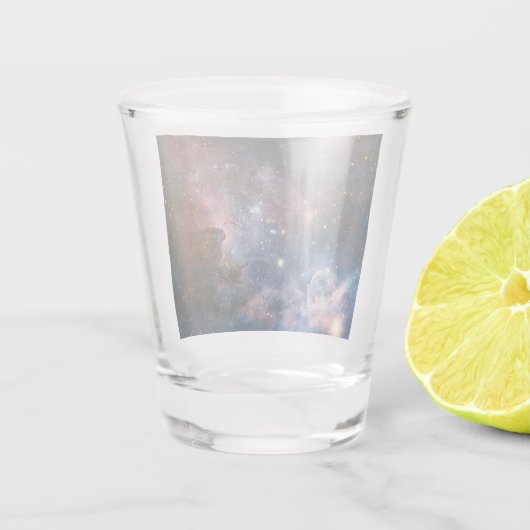 Red & Blue Carina Nebula Hubble Telescope Schnapsglas (Rückseite)