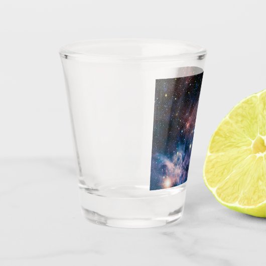 Red & Blue Carina Nebula Hubble Telescope Schnapsglas (Links)