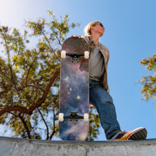 Red & Blue Carina Nebula Hubble Telescope Skateboard