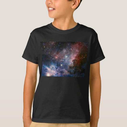 Red & Blue Carina Nebula Hubble Telescope T-Shirt (Vorderseite)