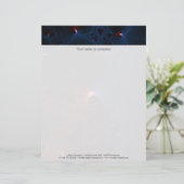 Red Blue Cells Fraktal Art Briefkopf (Stehend Vorderseite)