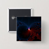 Red Blue Cells Fraktal Art Button (Vorne & Hinten)