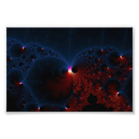 Red Blue Cells Fraktal Art