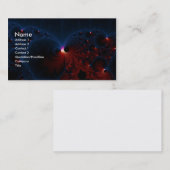 Red Blue Cells Fraktal Art Visitenkarte (Vorne/Hinten)