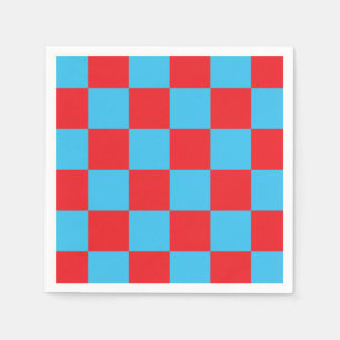 Red Blue Checked Karo Design Serviette