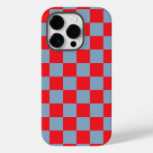 Red Blue Checkered Gingham Pattern Case-Mate iPhone Hülle (Rückseite)