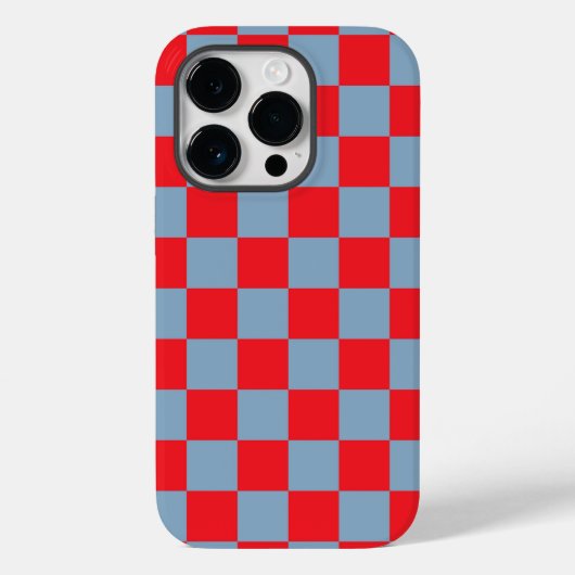 Red Blue Checkered Gingham Pattern Case-Mate iPhone Hülle (Rückseite)