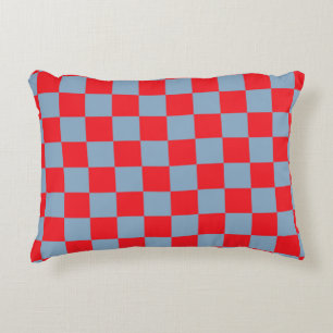 Red Blue Checkered Gingham Pattern Dekokissen