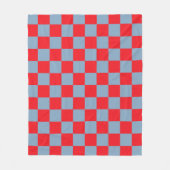 Red Blue Checkered Gingham Pattern Fleecedecke (Vorderseite)
