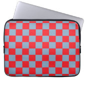 Red Blue Checkered Gingham Pattern Laptopschutzhülle (Vorderseite)