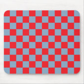 Red Blue Checkered Gingham Pattern Mousepad (Vorne)
