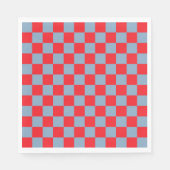 Red Blue Checkered Gingham Pattern Serviette (Vorderseite)