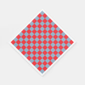 Red Blue Checkered Gingham Pattern Serviette (Ecke)