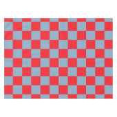 Red Blue Checkered Gingham Pattern Tischdecke (Vorderseite (Horizontal))