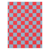 Red Blue Checkered Gingham Pattern Tischdecke (Vorderseite)