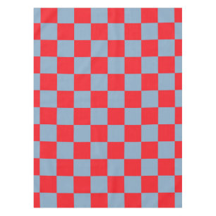 Red Blue Checkered Gingham Pattern Tischdecke