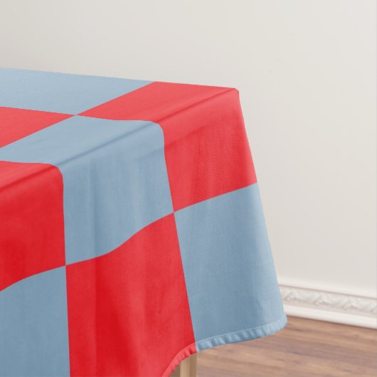 Red Blue Checkered Gingham Pattern Tischdecke (Beispiel)