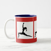 Red Blue Coffee Cup Zweifarbige Tasse (Links)