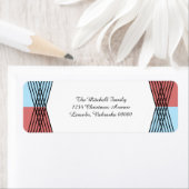 Red Blue Color Deko Address Labels (Insitu)