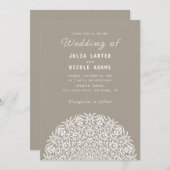 Red & Blue Coral Reef Marble Stone Mandala Wedding Einladung (Vorne/Hinten)