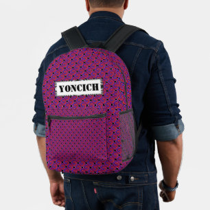 Red & Blue Counter Spiral von Kenneth Yoncich Bedruckter Rucksack