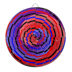 Red & Blue Counter Spiral von Kenneth Yoncich Dartscheibe