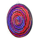 Red & Blue Counter Spiral von Kenneth Yoncich Dartscheibe (Vorderseite rechts)