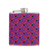 Red & Blue Counter Spiral von Kenneth Yoncich Flachmann (Vorderseite)