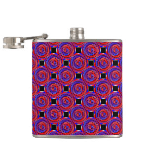 Red & Blue Counter Spiral von Kenneth Yoncich Flachmann