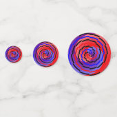 Red & Blue Counter Spiral von Kenneth Yoncich Konfetti (Vorderseiten)