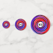Red & Blue Counter Spiral von Kenneth Yoncich Konfetti (Rückseiten)