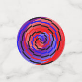 Red & Blue Counter Spiral von Kenneth Yoncich Konfetti (Klein Vorderseite)