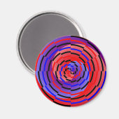 Red & Blue Counter Spiral von Kenneth Yoncich Magnet (Vorderseite/Rückseite)