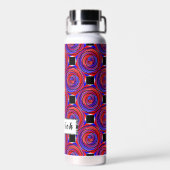 Red & Blue Counter Spiral von Kenneth Yoncich Trinkflasche (Rückseite)