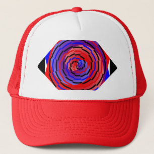 Red & Blue Counter Spiral von Kenneth Yoncich Truckerkappe