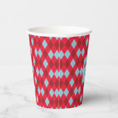 Red Blue & Crimson Weihnachten Raute Pappbecher (Rechts)